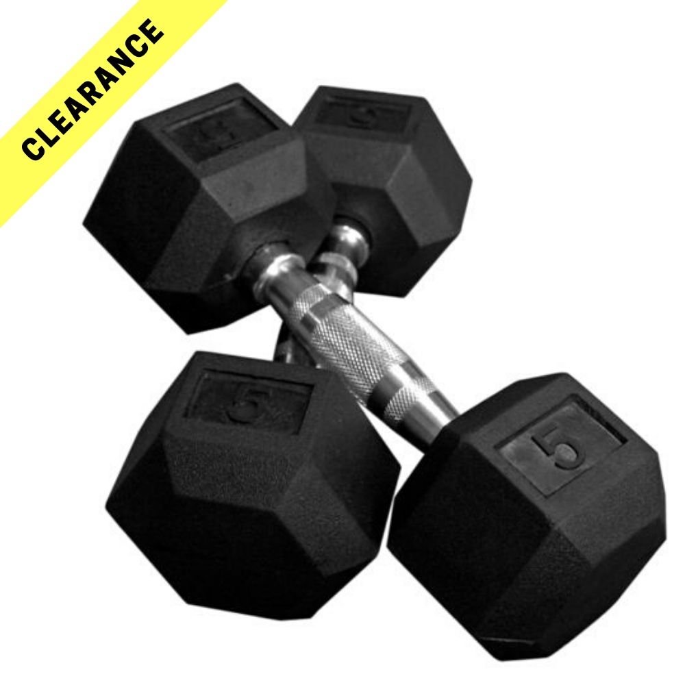 Hex Dumbbells - curved handle.  Clearance range