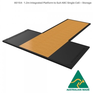 Integrated Platform to suit ABC Single Cell with Storage (60154 - 1.2m Integrated Platform to Suit ABC Single Cell + Storage)