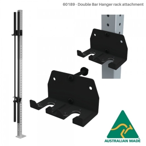 Olympic Bar Hanger - Double (Rack attached)