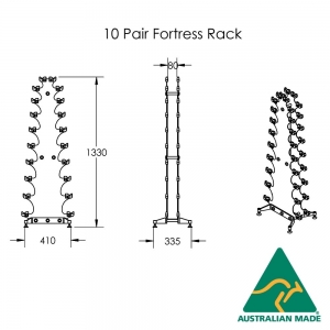 Fortress 10 Pair Dumbbell Rack