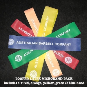 30cm Microbands - looped latex (LLMB-S1 - 5 Band set - red, orange, yellow, green and blue)