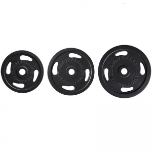 Rubber Olympic Grip plates-black (each)